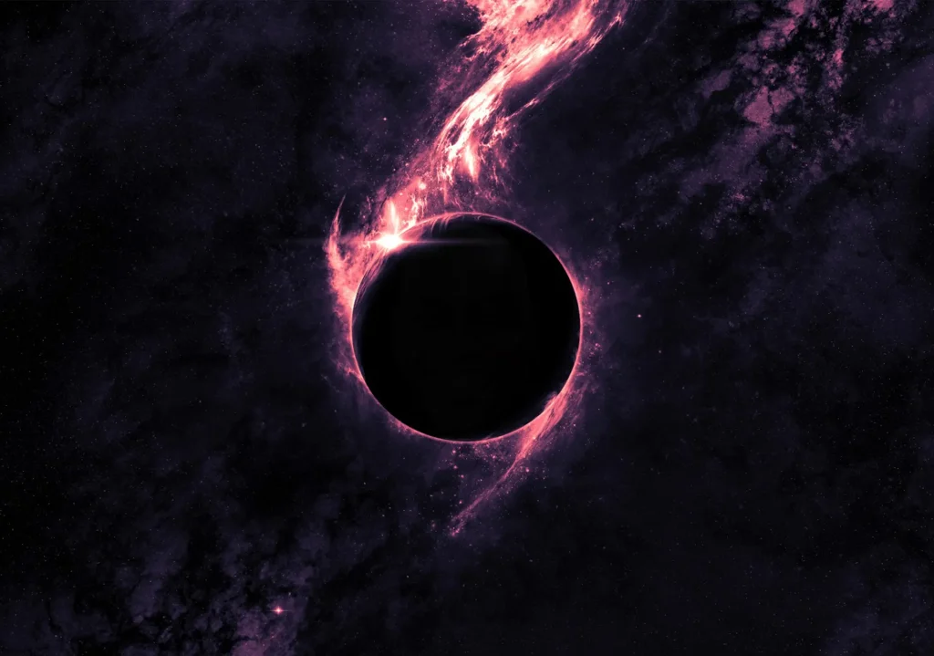 Hoyo negro en el espacio profundo como metáfora del vacío interior, el Yo que absorbe y experimenta la totalidad de la realidad de forma individual.